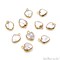 Pearl Gold Electroplated Pendant, 12mm Heart Shape Pearl Connector, Necklace Pendant, DIY Bracelet Charm, GemMartUSA (PER-10071)